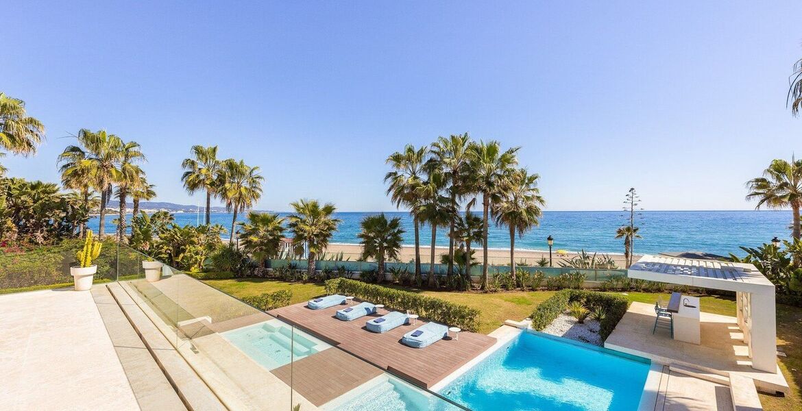 Villa en primera línea de playa en alquiler en la Milla de O